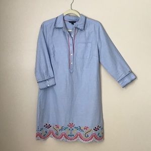 Tommy Hilfiger Embroidered Chambray Dress